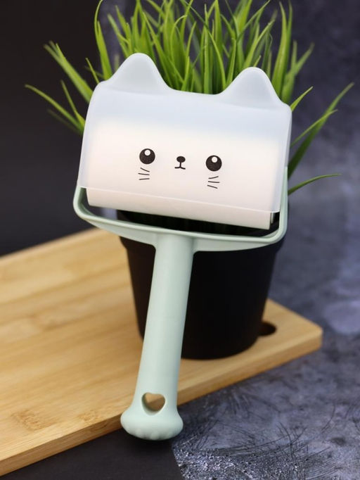 Ролик для чистки одежды в футляре "Cute blue cat", 10 см*60 листов