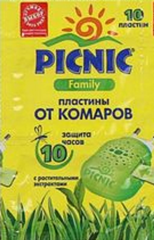 PICNIC FAMILY от комаров пластины (10шт)