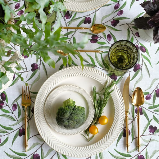 Скатерть Доляна Olives 149×180 см, 100% хлопок, рогожка 164 г/м²