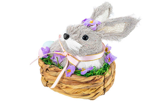 Пасхальное украшение 13*13*13 см "Кролик в гнезде"