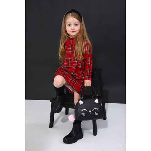 Сумка детская Котик на молнии, цвет чёрный - NAZAMOK KIDS фото 2
