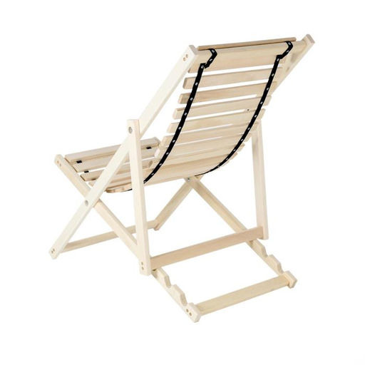 Шезлонг деревянный, 65×103×15 см, складной, липа