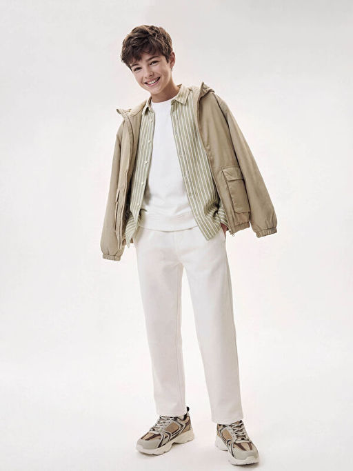 Beli Lastikli Pileli Erkek ?ocuk Pantolon