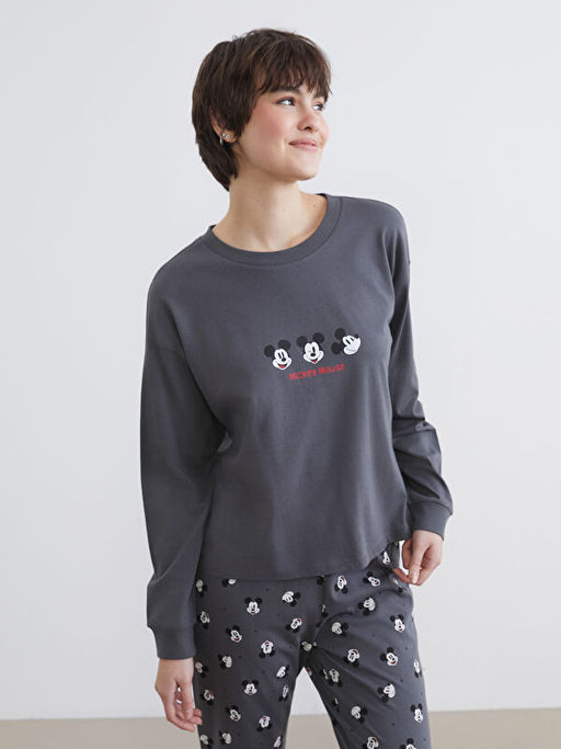 Mickey Mouse Bask?l? Kad?n Pijama Tak?m