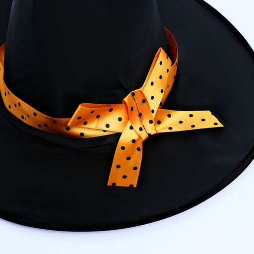 Карнавальный костюм «Милая ведьма»: платье, шляпа, гольфы, брошка, рост 116-122 см, оранжевый