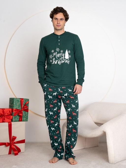 Комплект муж.арт.1211-6,зелено-красный