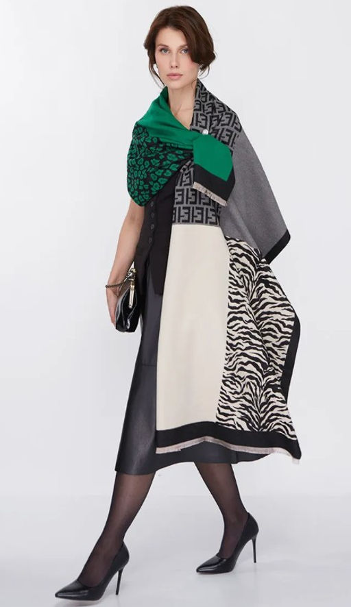 в СОСТАВЕ ШЕРСТЬ и КАШЕМИР! Большой,теплый двусторонний палантин - Tantino фото 17