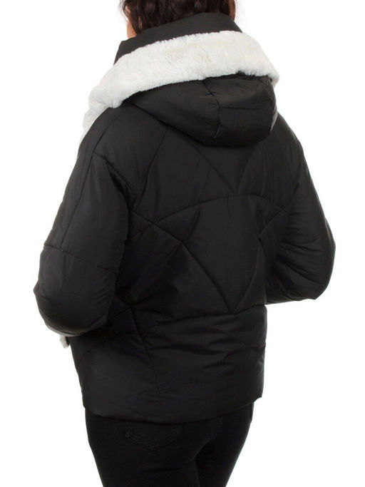3342 BLACK Куртка зимняя облегченная женская (130 гр. холлофайбер)