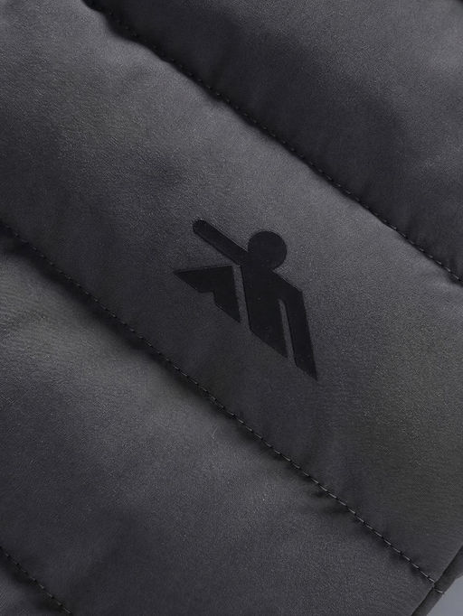 Куртка мужская удлинённая стёганая с капюшоном и графеновой подкладкой утеплитель тинсулейт