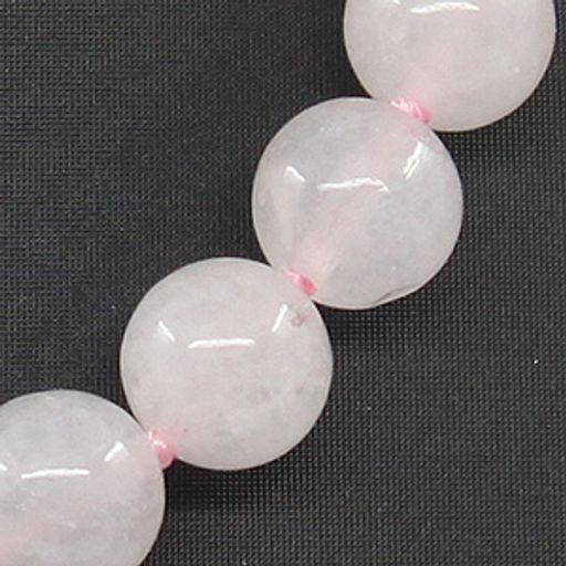 Бусы розовый кварц, круглые 10мм, короткие 46см - Agat77 фото 2