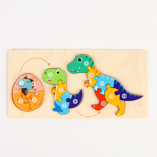 Рамка - вкладыш Рождение динозавра, 14 деталей, 0.5?30?15 см - Simaland фото 4