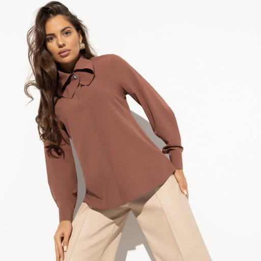 Блуза с креативным воротником Неожиданный эффект (super)