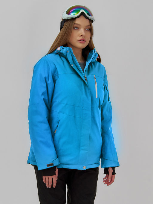 Горнолыжная куртка женская зимняя синего цвета 7015_1S - Chunmai фото 8