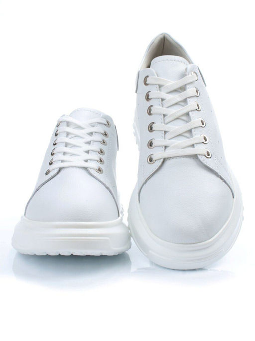 03-PDD136-1 WHITE Полуботинки спортивные женские (натуральная кожа) - No name фото 12