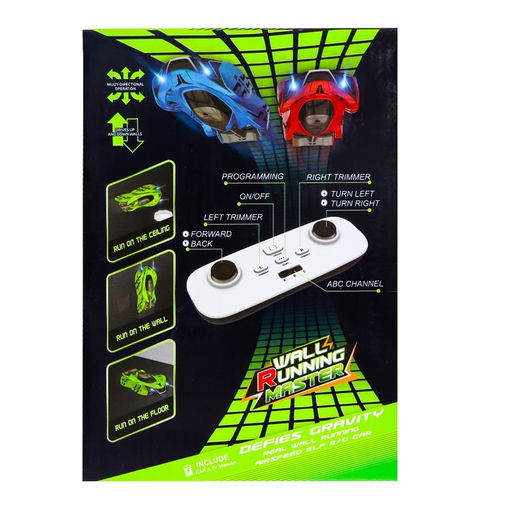 Антигравитационная машинка Wall Racer, радиоуправление, ездит по стенам, работает от аккумулятора, цвет синий - Автоград фото 9