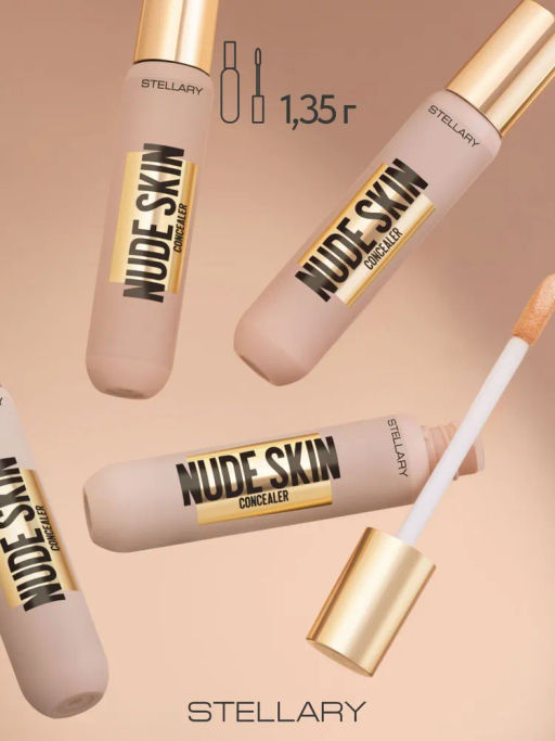 Stellary Кремовый консилер Nude skin concealer тон 01 слоновая кость  фото 7