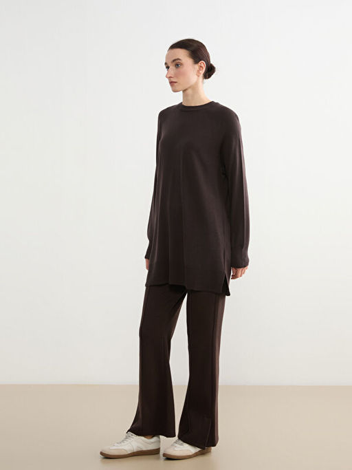 Bisiklet Yaka Kad?n Triko Tunik