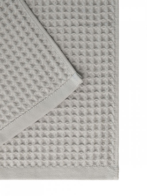 Набор полотенец вафельных 2шт 70x140, 50x90 светло-серый вафельное полотно