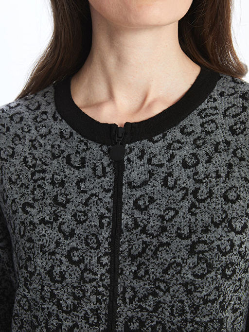 Bisiklet Yaka Desenli Kad?n Triko H?rka