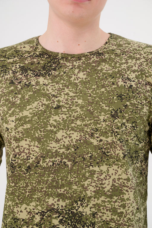 Футболка мужская длинный рукав из кулирки цифра светло-зеленый - Амадэль фото 5