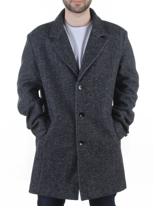 475637475 DK. GRAY Пальто Френч демисезонное мужское (65% шерсть, 35% акрил)
