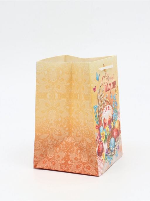 Цена за 2 шт. Пакет подарочный, упаковка, «С Великой Пасхой!», 12×18×12 см