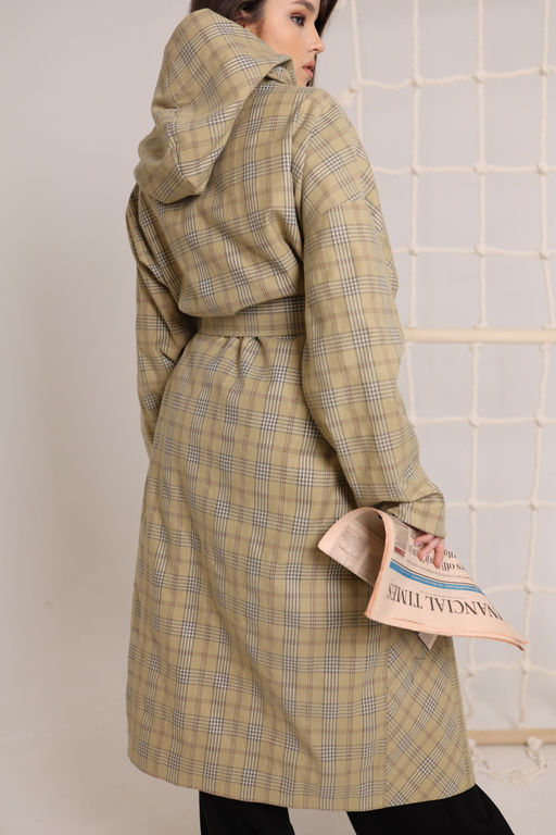 Плащ AMORI 2152 клетка  фото 5