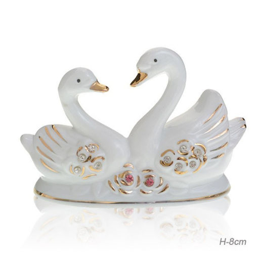 Статуэтка Влюбленные лебеди 8 см / B2428 /уп 72/ - Галеонтрейд фото 2