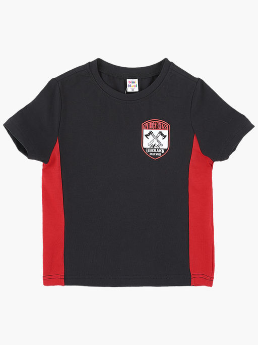 Футболка для мальчика с коротким рукавом UD 6960 черный/красный - Mini maxi фото 5