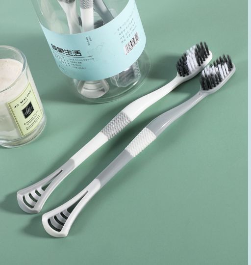 Набор зубных щеток со скребком для языка (8 шт.) в тубусе