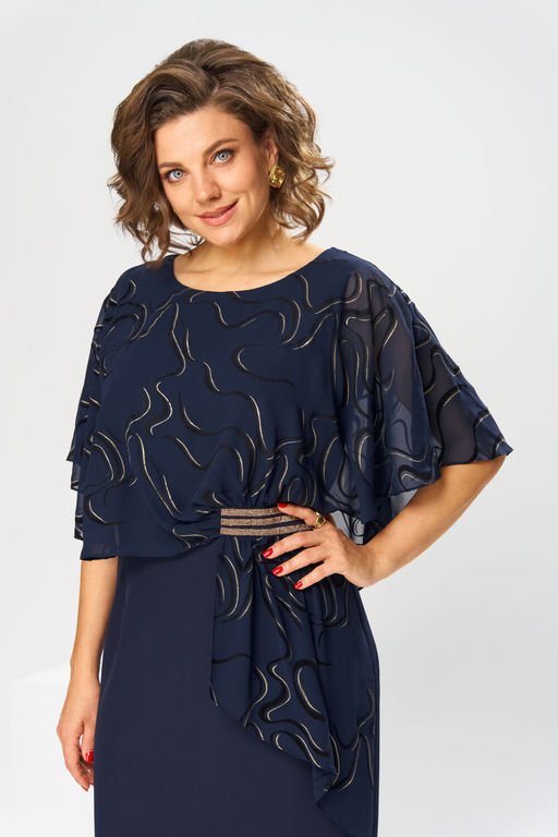 Платье Romanovich Style 1-2371 синий флок