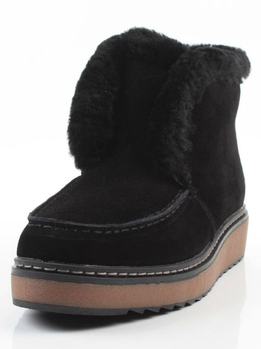 04-5603-2 BLACK Ботинки зимние женские (натуральная кожа, 100% шерсть)