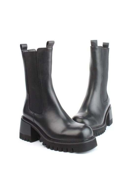 01-GZ6115-X81 BLACK Ботильоны демисезонные женские (натуральная кожа, байка) - Фабричный китай фото 11