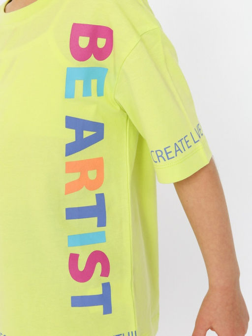 CRB wear/CSJG 63756-36-394 Футболка для девочки,лайм/Ex.Cherubino  фото 4