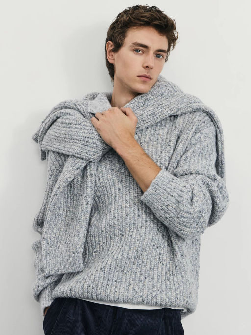 Джемпер с воротником с добавлением шерсти / Zarina