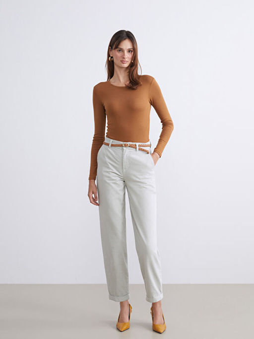 Beli Kemerli Carrot Fit Kad?n Jean Pantolon