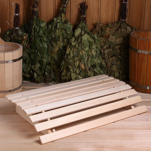 Подголовник для бани и сауны, 60×35.5×9 см, липа, «Добропаровъ»