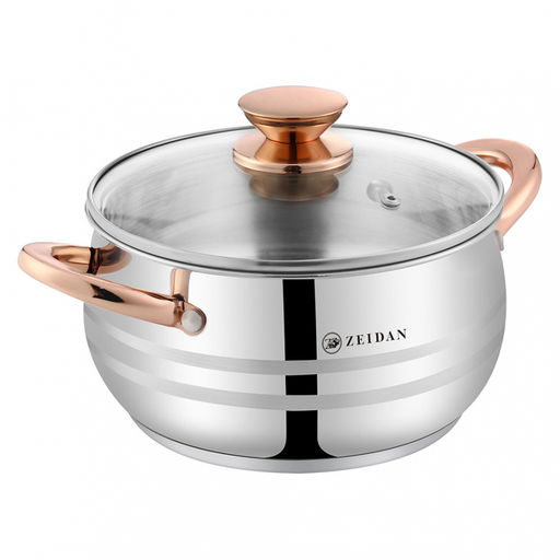 Кастрюля нерж 2,7 л (18 см) ZEIDAN, с крышкой , арт. Z-501069