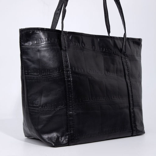 Сумка-шопер на молнии, цвет чёрный - Simaland фото 3