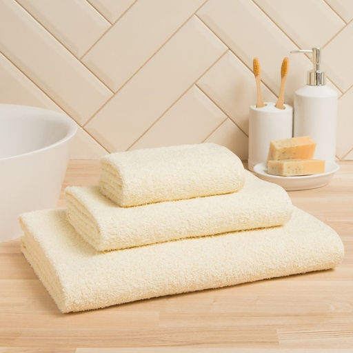 Полотенце махровое Экономь и Я 50*90см, цв. молочный, 100% хлопок, 320 гр/м2  фото 2