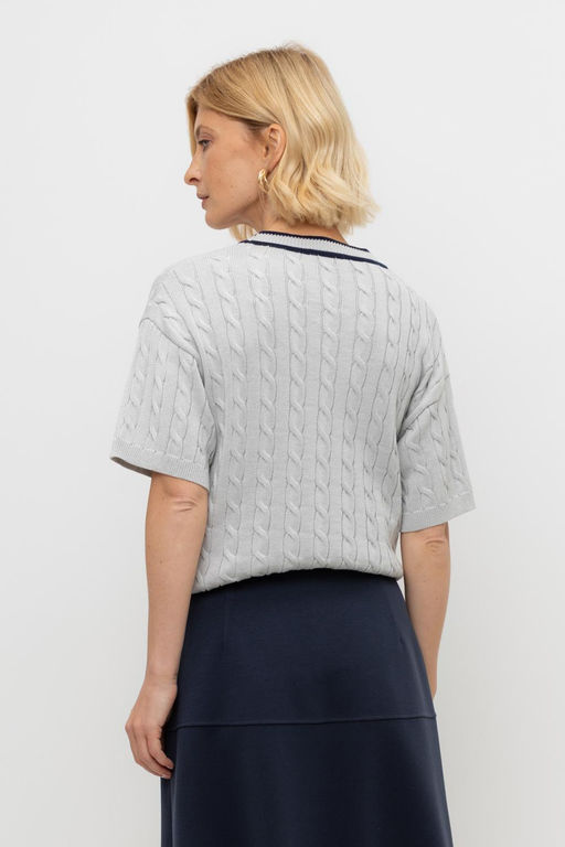 ЕВ 30210/жемчужный серый кардиган жен