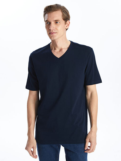 V Yaka K?sa Kollu Penye Erkek Ti??rt