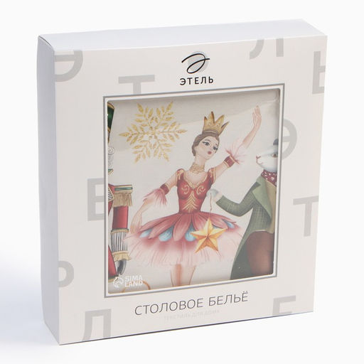 Скатерть новогодняя Этель Щелкунчик 150?220 см, с ВГМО, 100% хл, саржа 190 г/м?