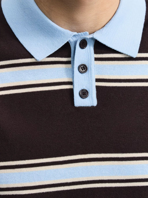 Джемпер поло в полоску / Zarina  фото 7