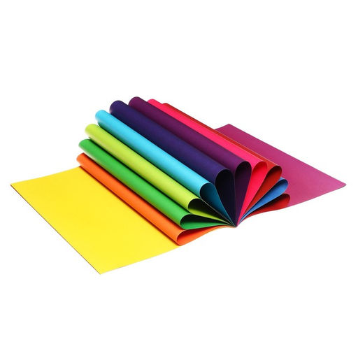 Цена за 5 шт. Бумага цветная А4, 16 листов, 16 цветов "Единорожек", газетная, двусторонняя, на скобе