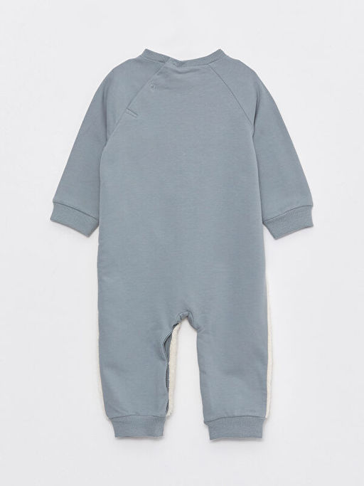 Bisiklet Yaka Uzun Kollu Nak?? Detayl? Erkek Bebek Pel?? Tulum - Waikiki фото 2