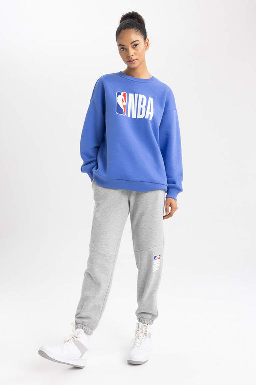 DeFactoFit Длинные спортивные штаны стандартного кроя с надписью NBA с карманами фото 2