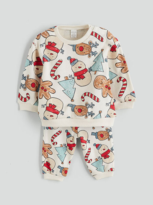 Y?lba?? Temal? Erkek Bebek Sweatshirt ve E?ofman Alt?