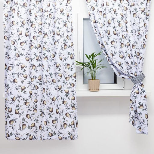 Комплект штор для кухни с подхватами Этель Груши 145х180см-2 шт., 100% п/э  фото 2