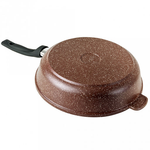 Сковорода с тефлоновым покрытием д28см "Шоколад", h7см, s0,42см, ручка из термостойкого пластика (Россия)